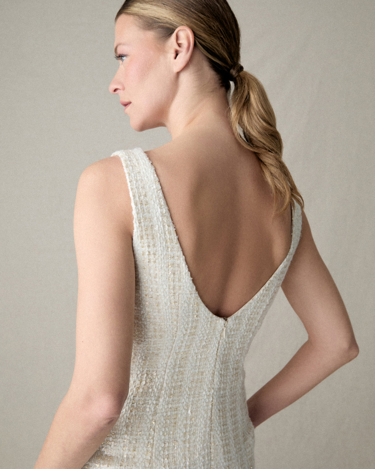 VESTIDO TWEED TIRANTES