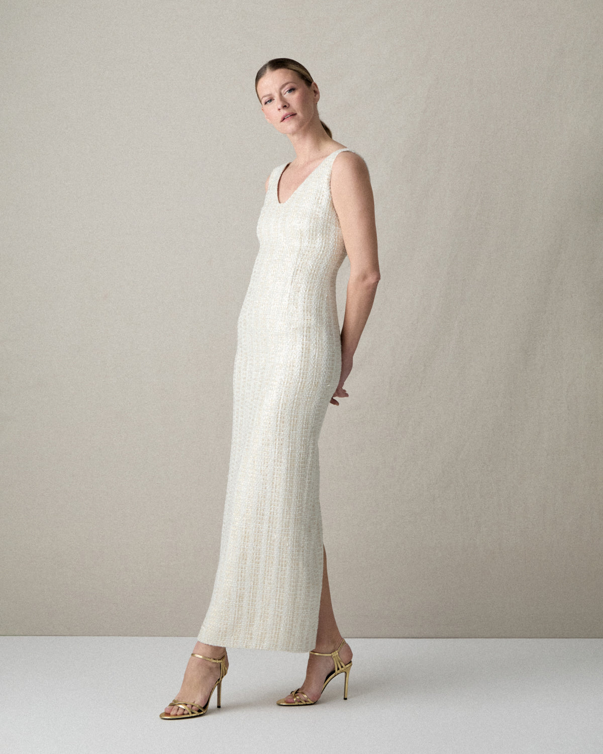 VESTIDO TWEED TIRANTES