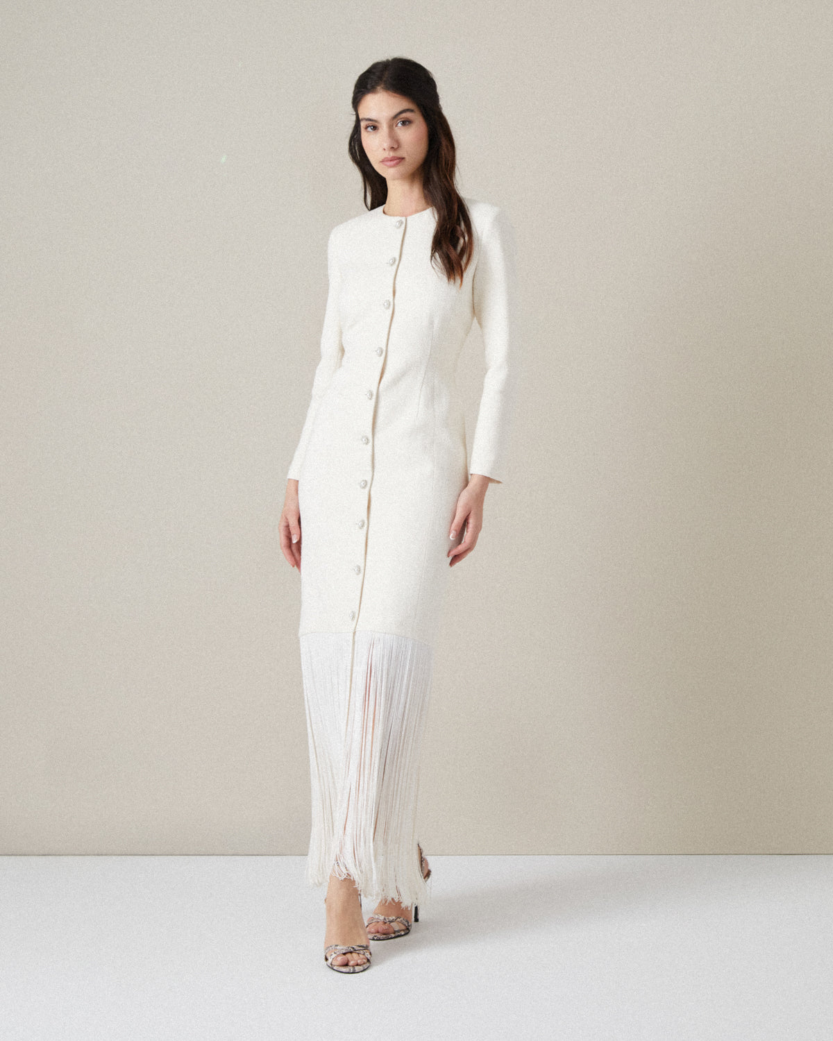 VESTIDO BOTONES JOYA FLECOS