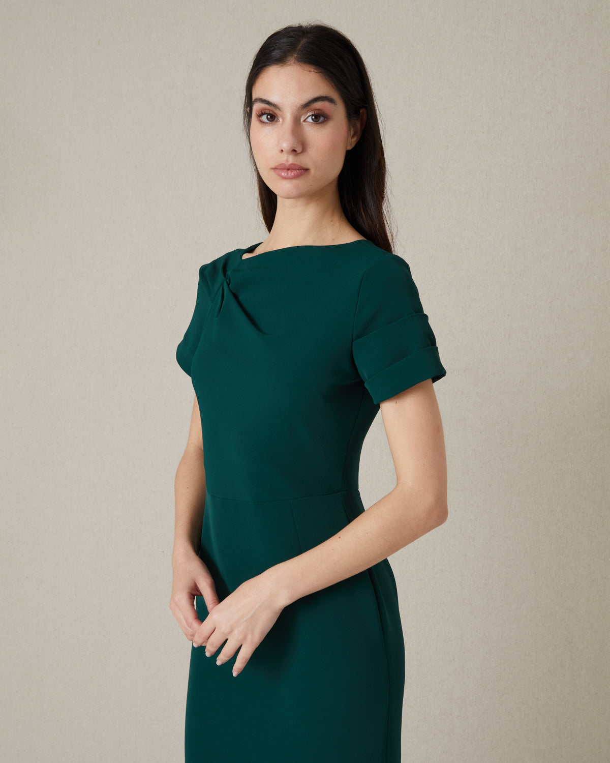 VESTIDO FRUNCE CUELLO